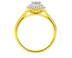 Apart Pierścionek z żółtego złota z diamentami - 0,25 ct - próba 585