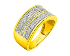 Apart Pierścionek z żółtego złota z diamentami - 0,30 ct - próba 585< Pierścionki