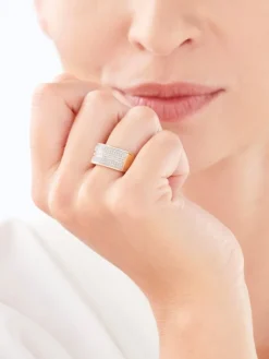 Apart Pierścionek z żółtego złota z diamentami - 0,30 ct - próba 585< Pierścionki