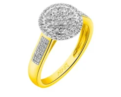 Clearance Apart Pierścionek z żółtego złota z diamentami - 0,33 ct - próba 585