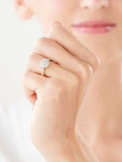 Clearance Apart Pierścionek z żółtego złota z diamentami - 0,33 ct - próba 585