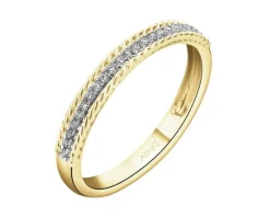 Apart Pierścionek z żółtego złota z diamentami - 0,07 ct - próba 585< Wszystkie