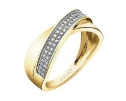 Apart Pierścionek z żółtego złota z diamentami - 0,14 ct - próba 585< Pierścionki