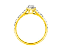 Best Apart Pierścionek z żółtego złota z diamentami - SI2/H - 0,60 ct - próba 585