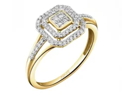 Apart Pierścionek z żółtego złota z brylantami - 0,26 ct - próba 585< Pierścionki