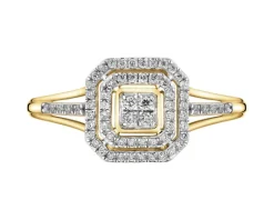 Apart Pierścionek z żółtego złota z brylantami - 0,26 ct - próba 585< Pierścionki