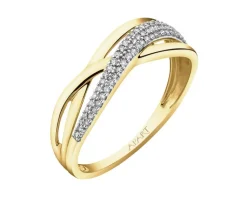Clearance Apart Pierścionek z żółtego złota z diamentami - 0,13 ct - próba 585