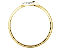 Apart Pierścionek z żółtego złota z diamentami - 0,03 ct - próba 375< Pierścionki