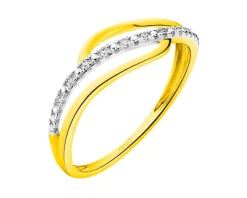 New Apart Pierścionek z żółtego złota z diamentami - 0,03 ct - próba 585