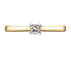 Clearance Apart Pierścionek z żółtego złota z diamentem - 0,18 ct - próba 585