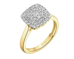 New Apart Pierścionek z żółtego złota z diamentami - 0,50 ct - próba 585