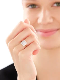 New Apart Pierścionek z żółtego złota z diamentami - 0,50 ct - próba 585