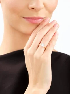Apart Pierścionek z żółtego złota z brylantami laboratoryjnymi - 0,53 ct - próba 585< Wszystkie