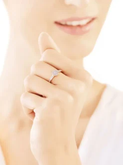 Apart Pierścionek z żółtego złota z diamentami - 0,15 ct - próba 585< Pierścionki