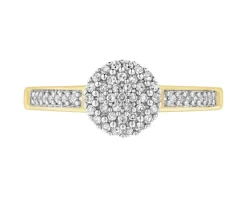 Apart Pierścionek z żółtego złota z diamentami - 0,15 ct - próba 585< Pierścionki
