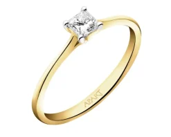 Apart Pierścionek z żółtego złota z diamentem - 0,33 ct - próba 585