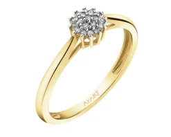 Apart Pierścionek z żółtego złota z diamentami - 0,07 ct - próba 585< Pierścionki
