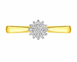 Apart Pierścionek z żółtego złota z diamentami - 0,07 ct - próba 585< Pierścionki