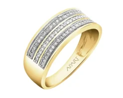 Apart Pierścionek z żółtego złota z diamentami - 0,18 ct - próba 585< Pierścionki