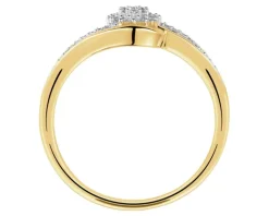 Clearance Apart Pierścionek z żółtego złota z diamentami - 0,10 ct - próba 585