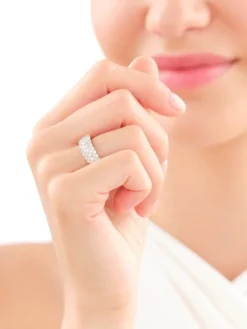 Outlet Apart Pierścionek z żółtego złota z brylantami - 1,00 ct - próba 585