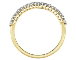 Outlet Apart Pierścionek z żółtego złota z brylantami - 0,30 ct - próba 585