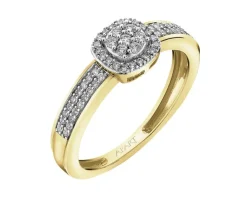 Apart Pierścionek z żółtego złota z brylantami - 0,20 ct - próba 585< Pierścionki