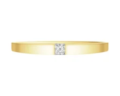 Sale Apart Pierścionek z żółtego złota z diamentem - 0,05 ct - próba 585