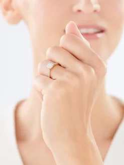 Apart Pierścionek z żółtego złota z brylantami - 0,30 ct - próba 585< Pierścionki
