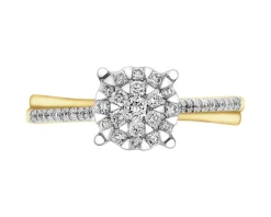Apart Pierścionek z żółtego złota z brylantami - 0,30 ct - próba 585< Pierścionki