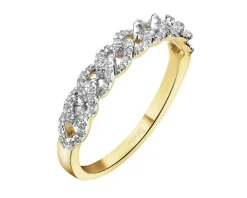 Apart Pierścionek z żółtego złota z diamentami - 0,19 ct - próba 585< Pierścionki