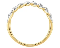 Apart Pierścionek z żółtego złota z diamentami - 0,19 ct - próba 585< Pierścionki