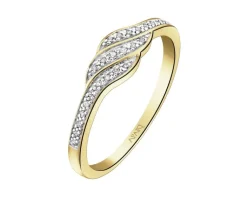 Apart Pierścionek z żółtego złota z diamentami - 0,06 ct - próba 375< Pierścionki