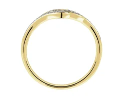 Apart Pierścionek z żółtego złota z diamentami - 0,06 ct - próba 375< Pierścionki