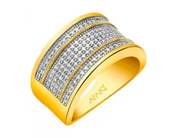 Apart Pierścionek z żółtego złota z diamentami - 0,31 ct - próba 585< Pierścionki