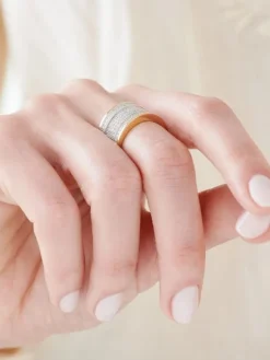 Apart Pierścionek z żółtego złota z diamentami - 0,31 ct - próba 585< Pierścionki