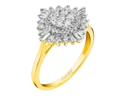 Discount Apart Pierścionek z żółtego złota z diamentami - 0,50 ct - próba 585