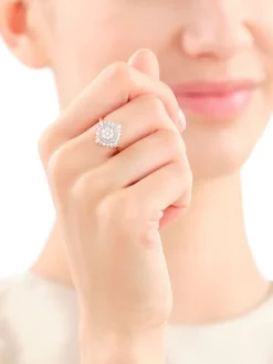 Discount Apart Pierścionek z żółtego złota z diamentami - 0,50 ct - próba 585