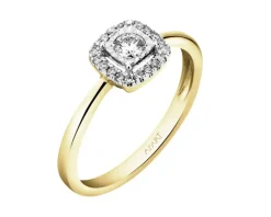 Apart Pierścionek z żółtego złota z diamentami - 0,16 ct - próba 585< Pierścionki
