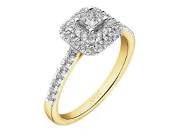 Clearance Apart Pierścionek z żółtego złota z diamentami - 0,50 ct - próba 585