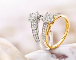 Best Apart Pierścionek z żółtego złota z brylantami - 0,40 ct - próba 585