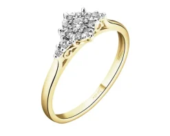 New Apart Pierścionek z żółtego złota z brylantami - 0,15 ct - próba 585