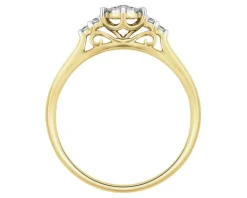 New Apart Pierścionek z żółtego złota z brylantami - 0,15 ct - próba 585