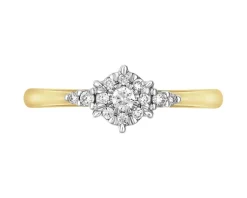New Apart Pierścionek z żółtego złota z brylantami - 0,15 ct - próba 585