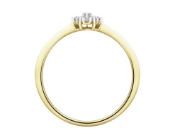 Online Apart Pierścionek z żółtego złota z diamentami - 0,09 ct - próba 585