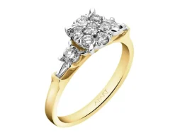 Best Apart Pierścionek z żółtego złota z diamentami - 0,50 ct - próba 585