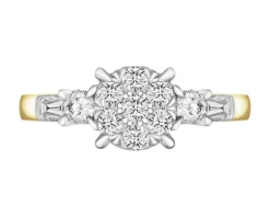 Best Apart Pierścionek z żółtego złota z diamentami - 0,50 ct - próba 585