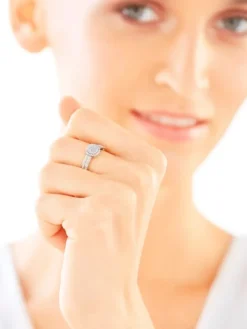 Apart Pierścionek z żółtego złota z diamentami - 0,23 ct - próba 585< Pierścionki