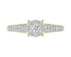 Apart Pierścionek z żółtego złota z brylantami - 0,33 ct - próba 585< Pierścionki