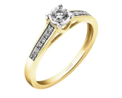 Apart Pierścionek z żółtego złota z brylantami - 0,24 ct - próba 585